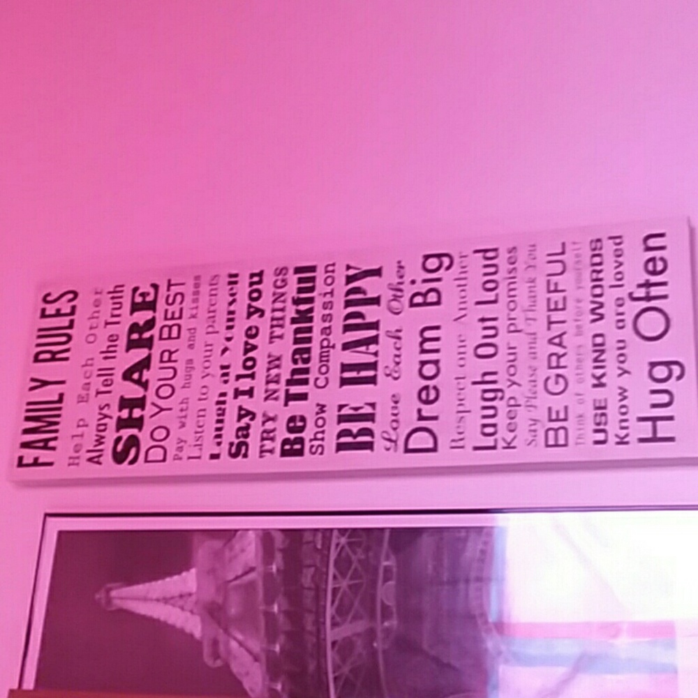 Family rules sign